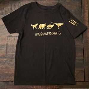 Custom Design Toddler Dinosaur Black Tshirt Size 4T